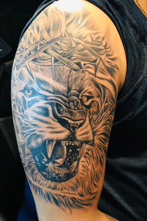 Lion Tattoo done at Gargoyle Tattoo Studio