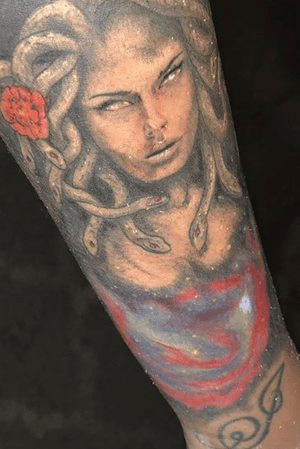Medusa and the nebula in progress. One more session