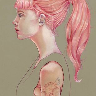 Arte del tatuaje de Elena Pancorbo #ElenaPancorbo #tattooart #fineart #portrait #illustration #tattooidea #painting