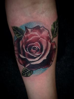 Did a fun little rose today for a great first timer 