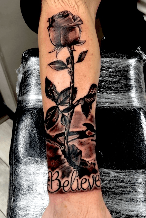 Amazing rose growing out of  The House of Tattoo  Facebook