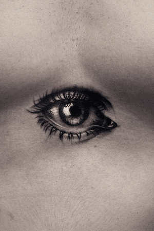 Eye 👀 done by @emirgeylanitattooer #realism #eyetattoo #blackandgrey