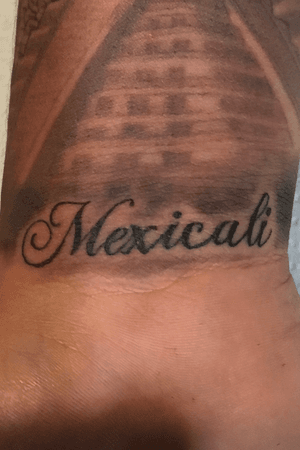 Mexicali script                                                                       #script#tattoo#losangeles#blackandgrey