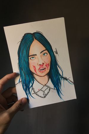 Arte exclusiva Billie Eilish disponível! 85 9 91109253