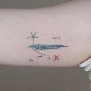 Illustrative tattoo by Tattooist Chai #TattooistChai #tattooideas #illustrativetattoos #tattooswithmeaning #meaningfultattoos #tattoocommunity #drawingtattoos