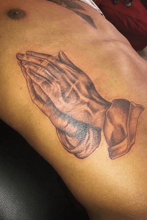 Praying hands on ribs done yesterday! 