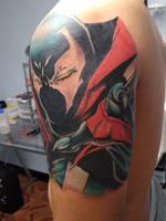 Another angle of that custom Spawn piece in progress #nctattooer #comicbooktattoos #Spawn #Tattoodo 