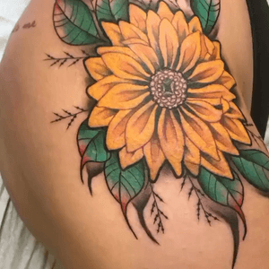 Custom sunflower hand drawn specifically for the client.