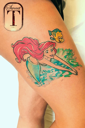 One of my newest and dearest #disney #lilmermaid tatty i’ve done. Thanks for looking:) #sweettstattoos