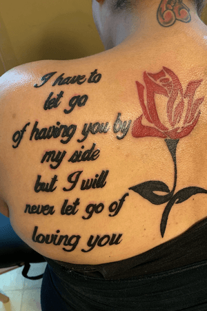 Back rose tattoo 
