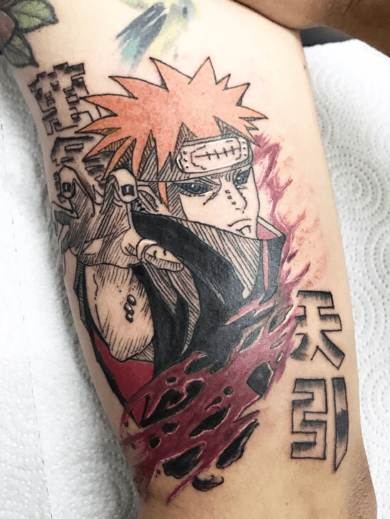 SLC Ink Tattoo  Pain  One of lillykatetattoos favorite characters from  Naruto  Smash that BOOK button in our bio if youre obsessed       darkart tattoos tattooideas 