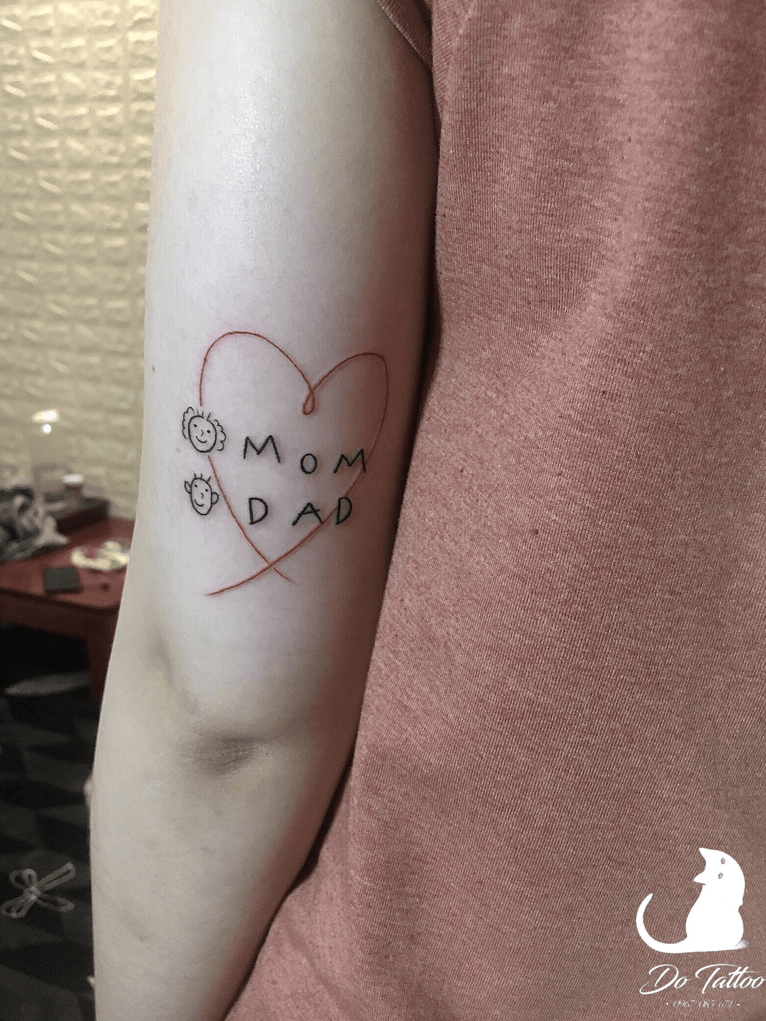 Carring and loving Mom and Dad Love our Child like a Hearbeat Hand Band  Waterproof Temporary Body Tattoo for Boys and Girls Men and Women   Amazonin Beauty