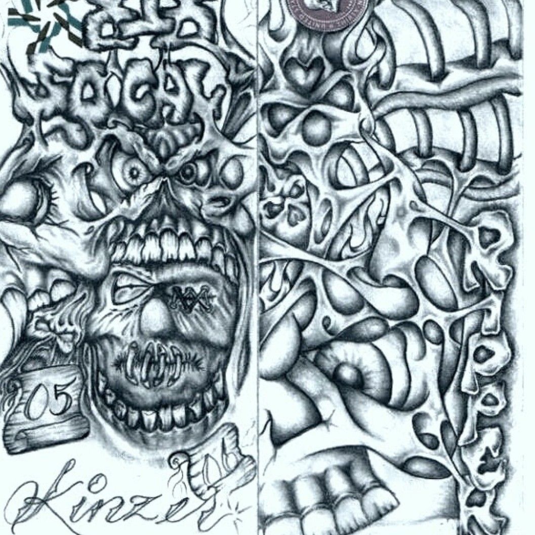 Prison Tattoo Drawings  Prison Art  Tatuaje de horror Arte sobre la  muerte Tatuaje atena