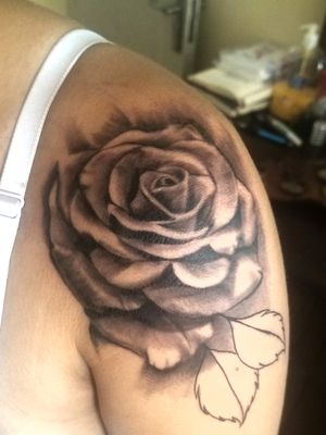 First session of photo #realistic #tattoo #rose