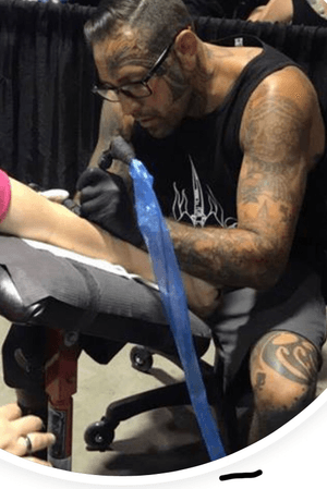 Me tattooing at the pamona tattoo convention
