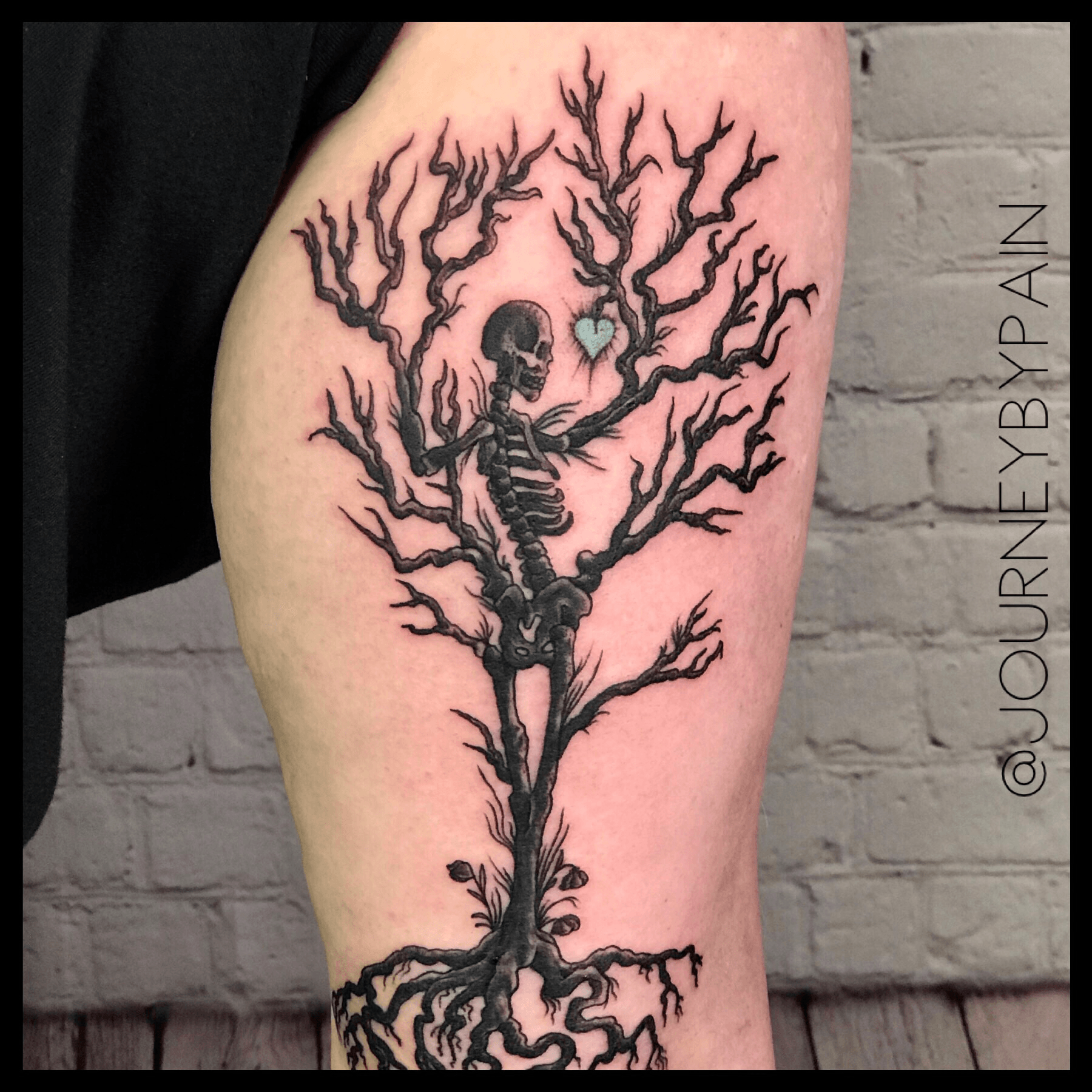 skeleton tree tattoos