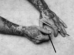 Hands of Andrew Malvenda photographed by Verena Frye for the Descriptive Anatomy project #VerensaFrye #DescriptiveAnatomy #handtattoo #tattooedhands #tattoophotography #tattooart #fineart #photography #hands