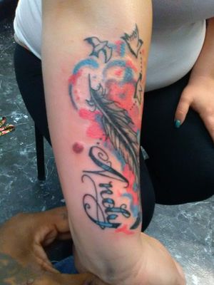 Forearm/Feather Tattoo Color