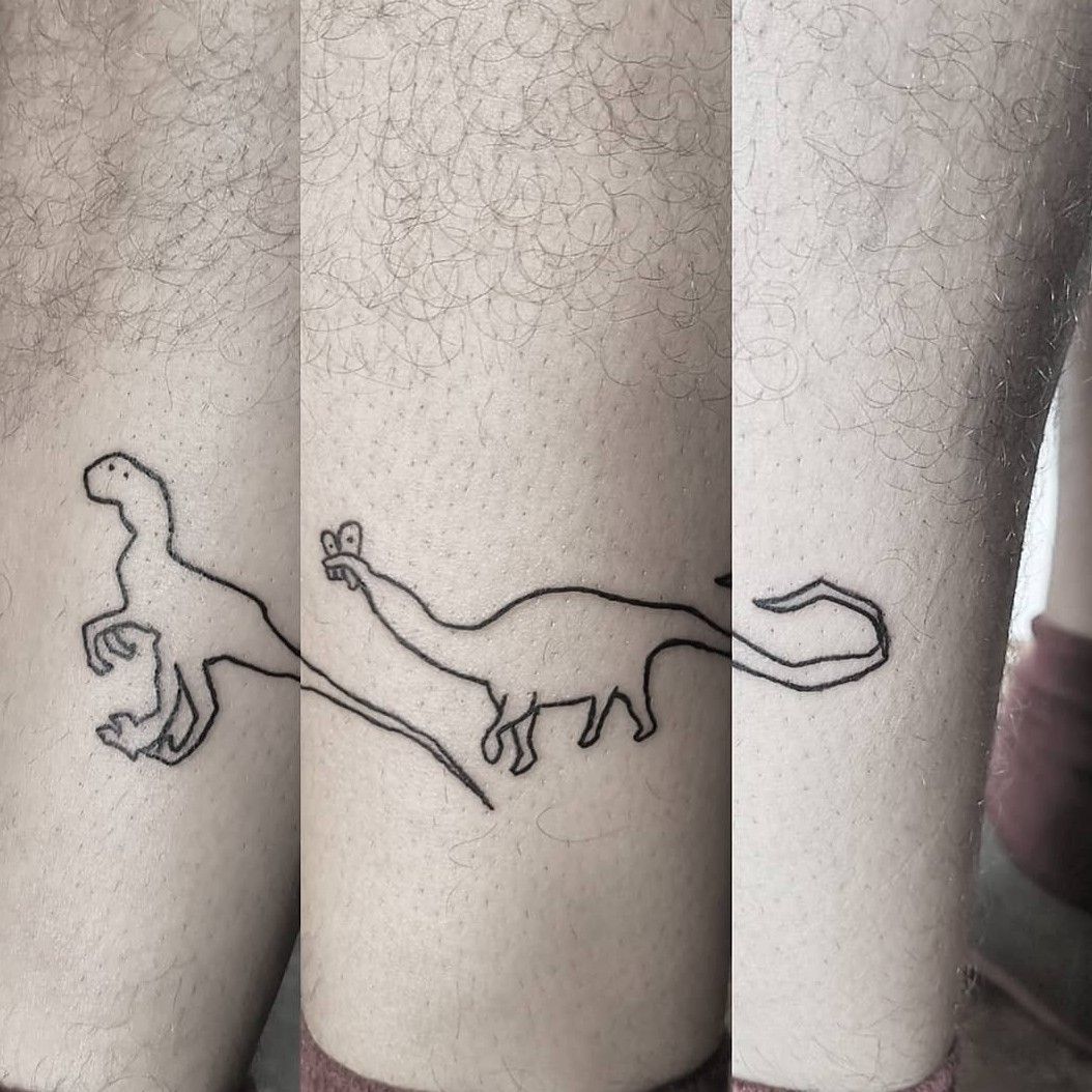 Whats your opinion about these irresistible minimalist dinosaur tattoos