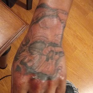 Hand/Skull Tattoo Blk/Grey