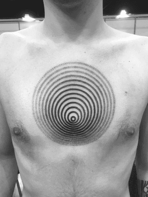 #abstract #optical #circles #dotwork #blackink #geometry #geometric #geometrytattoo