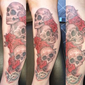 Skulls and Rose's on calf