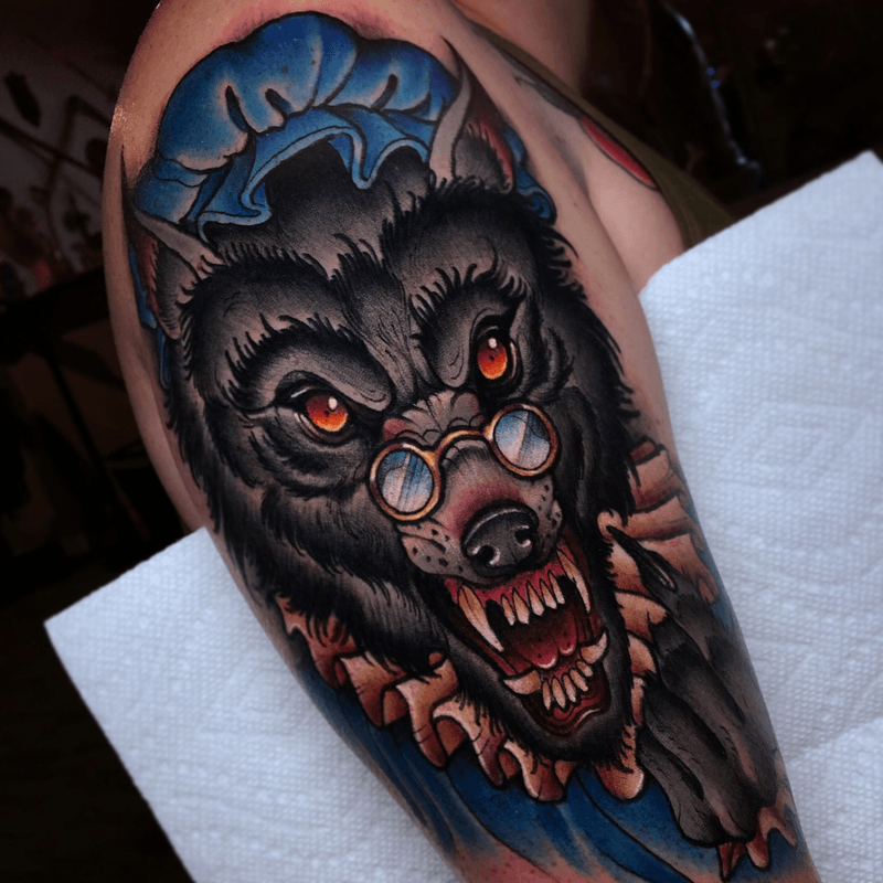 Tattoo uploaded by Ick Abrams • Big bad wolf • 1098069 • Tattoodo