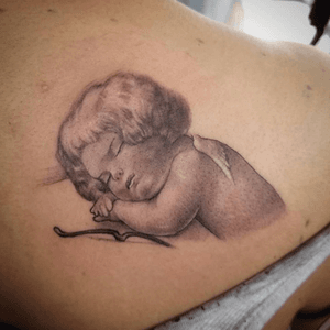 Baby angel #realism#tattoo#portrait#blackandgrey#chicanoart#losangeles#