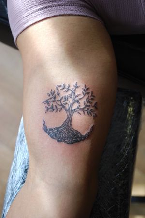 Tattoo by giraffe stairs tattoos