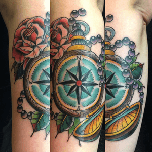 Compass and rose