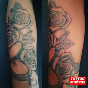 Rose shading tattoo 