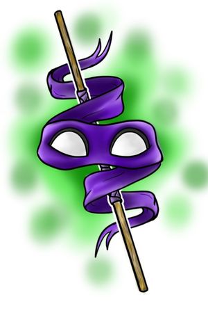 TMNT Donatello mask and bo staff