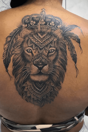 Lion mandala tattoo