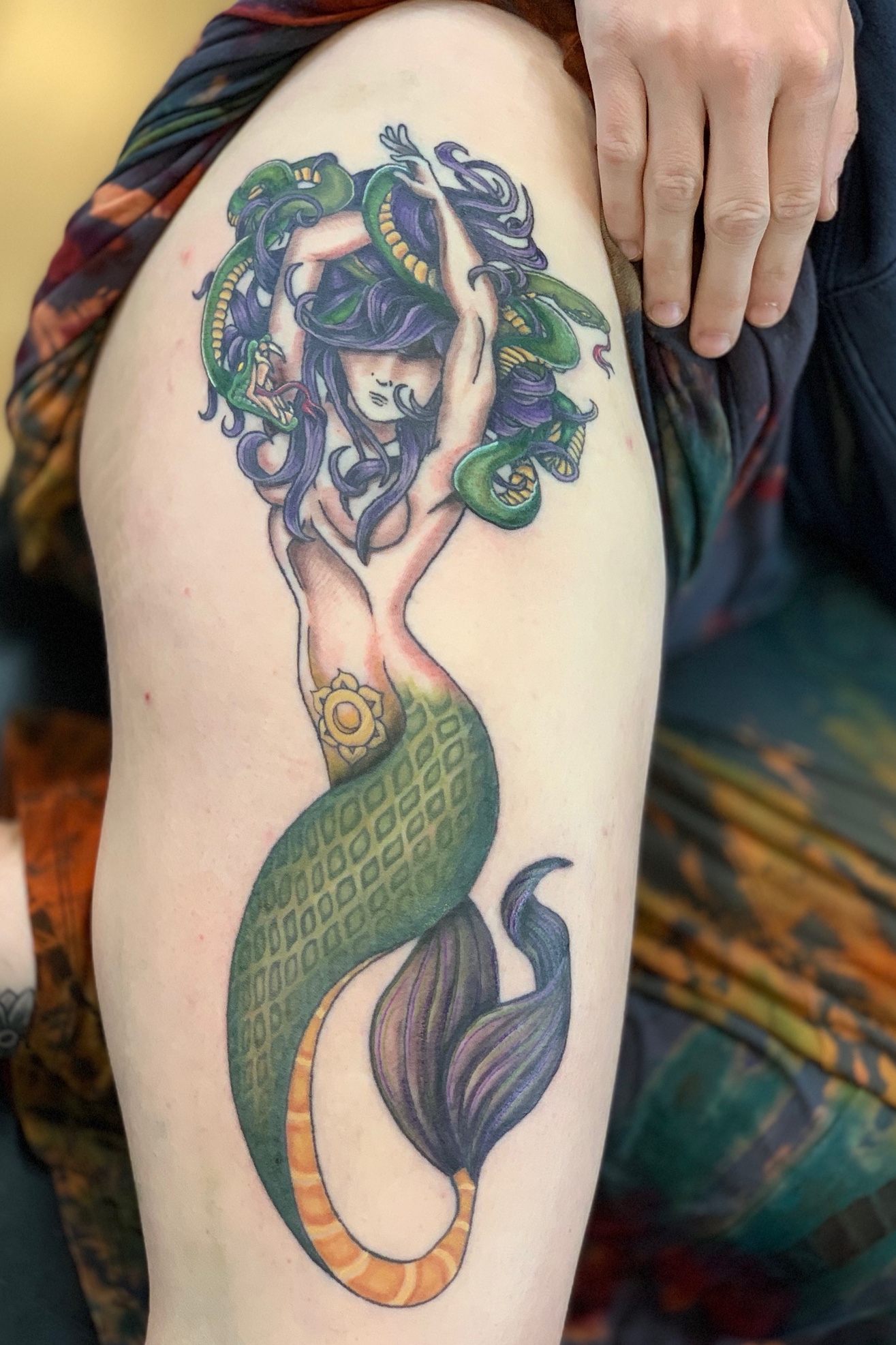 Tattoo uploaded by Coverups by Scott  Merdusa mermaid medusa mashup   Tattoodo