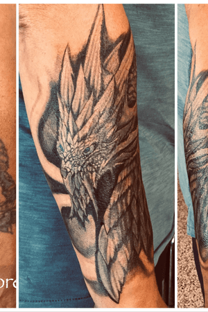 The Ice Dragon Cover up tattoo