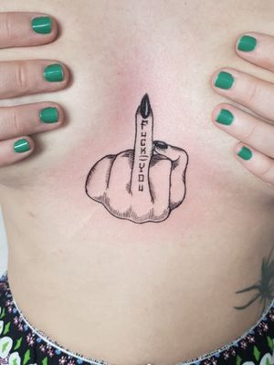#hand #FuckYouTattoo #blacktattooart #tattooline 