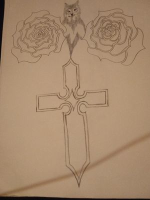 Wolf rose cross