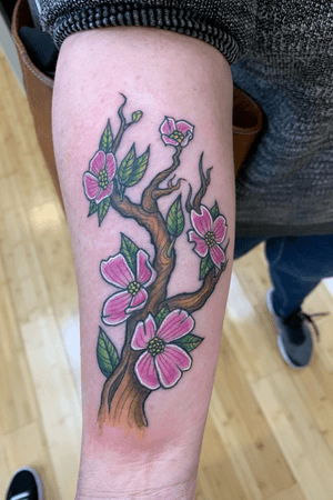 Dogwood tattoo for clients first!