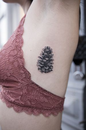 Pine cone illustration tattoo