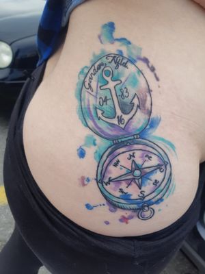 Healed watercolor compass 
