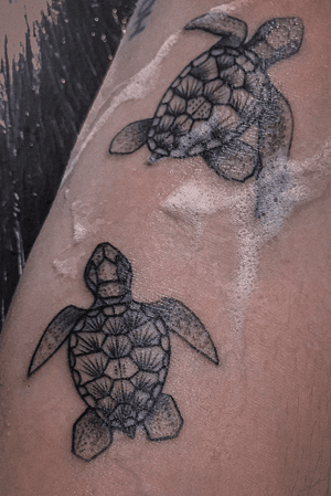 www.anastation-tattoo.com #anastationtattoo #turtle #geometry #smalltattoos #blackandgrey #whipshading