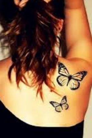 Black & White Butterfly Tattoo