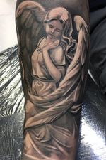 Tattoo uploaded by Ash Lewis • Inner bicep angel tattoo • 625531 • Tattoodo