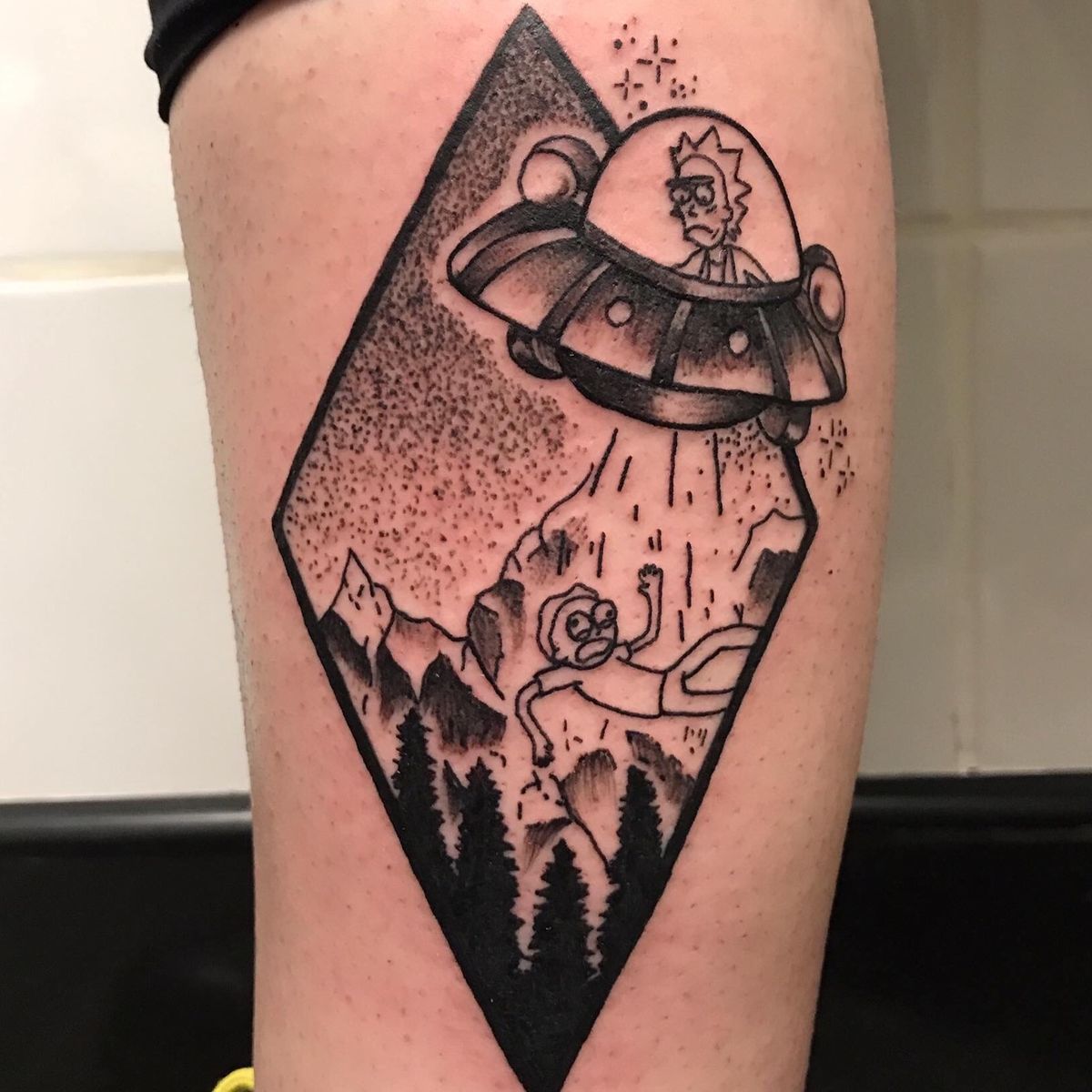 Tattoo Uploaded By Chelsea Hopwood • Rick N’ Morty. #dotwork #stippling 