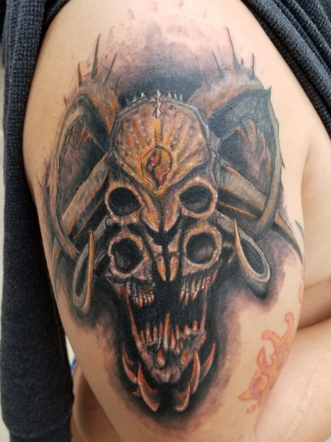 Free hand stacked skulls  Tattoos Skull
