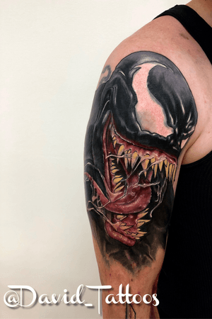 Venom- colour realism- neo-traditional- marvel tattoo