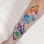 4 elements watercolor Tattoo by Felipe Bernardes #tattoo #tattoodo #tattooartist #watercolor #aquarela #felipebernardes #abstract