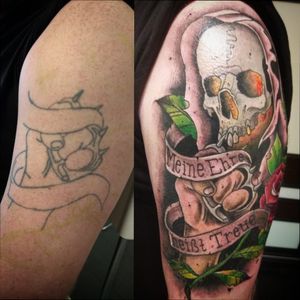 Cover up with freehand technic