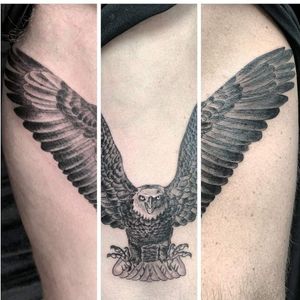 "The eagle has no fear of adversity. We need to be like the eagle and have a fearless spirit of a conqueror!" Joyce Meyer #eagletattoo done with #crowncartridges by @kingpintattoosupply. Thank you @live_event_logistics_ for choosing my studio! #blackandgraytattoo #eagle ‎#tattoo #tattoos #menwithtattoos #tattooed #instatattoo #tattooart #tattooedmen #besttattoo #thebesttattooartists #mentattoo #tattooformen #tattoolife #beautifultattoo #lovetattoo #ideatattoo #perfecttattoo #bodyart #ink #inked #miamibeach #miami #besttattooshop