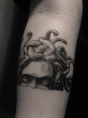 :: Medusa :: . #black #tattoo #tattoos #tatts #tattooartist #inked #ink #inkedup #inkedmag #tattooart #tattoodesign #art #artwork #tttism #blkttt #bodyart #blackwork #amazingink #tattooist #tat #tats #taiwan #taipei #taipeitattoo #unickink